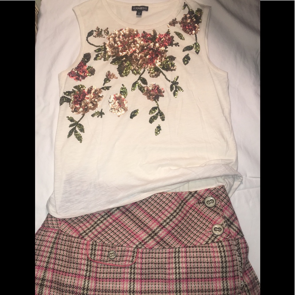 Sleeveless , Cream Colored, Festive Shirt